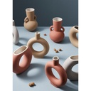 AZEBAN - Vase en grès beige H23