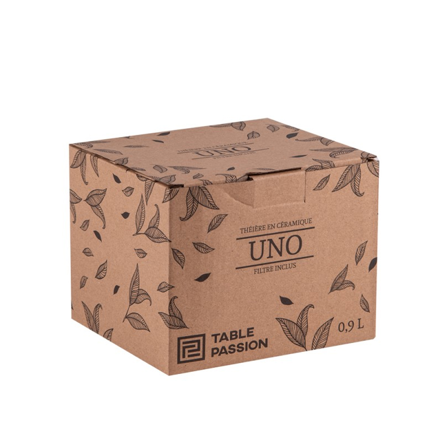 Boîte d'emballage de la théière Uno en grès vert, capacité de 0,9 L avec filtre inclus - Dakar, Sénégal