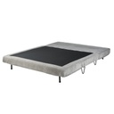 NIO - Banquette convertible 2 places en velours gris clair