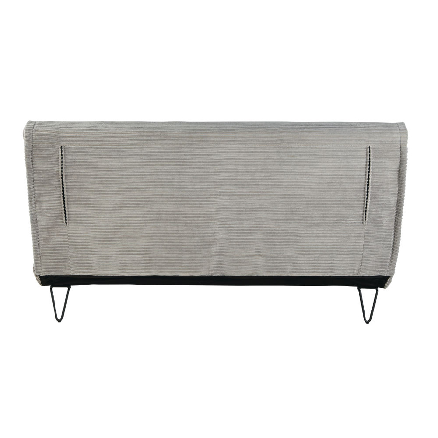 NIO - Banquette convertible 2 places en velours gris clair