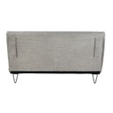 NIO - Banquette convertible 2 places en velours gris clair