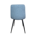 ALICE - Chaise en tissu bleu jean 44x55x83 cm