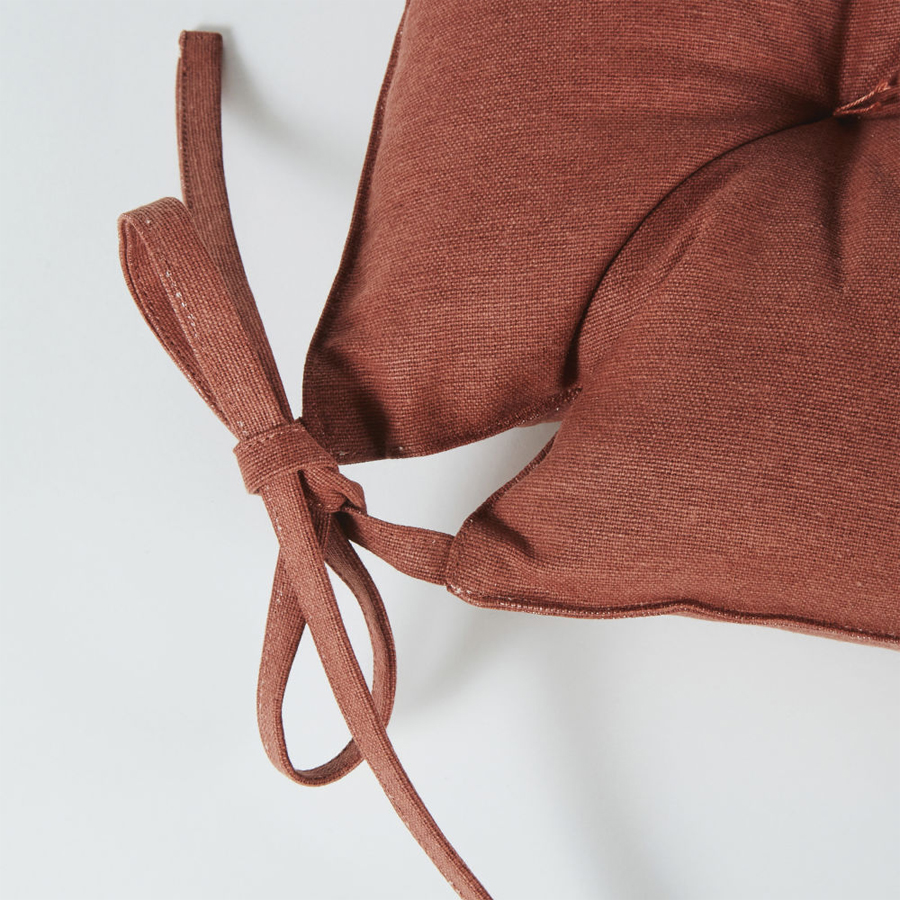 Galette de chaise terracotta ROMMIE en coton 40x40 à Dakar, Sénégal