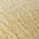 ALANO - Coussin en gaze de coton et lin jaune sable 45x45