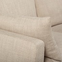 JULIAN - Canapé convertible 3 places beige, matelas 14 cm