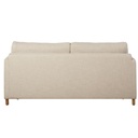 JULIAN - Canapé convertible 3 places beige, matelas 14 cm