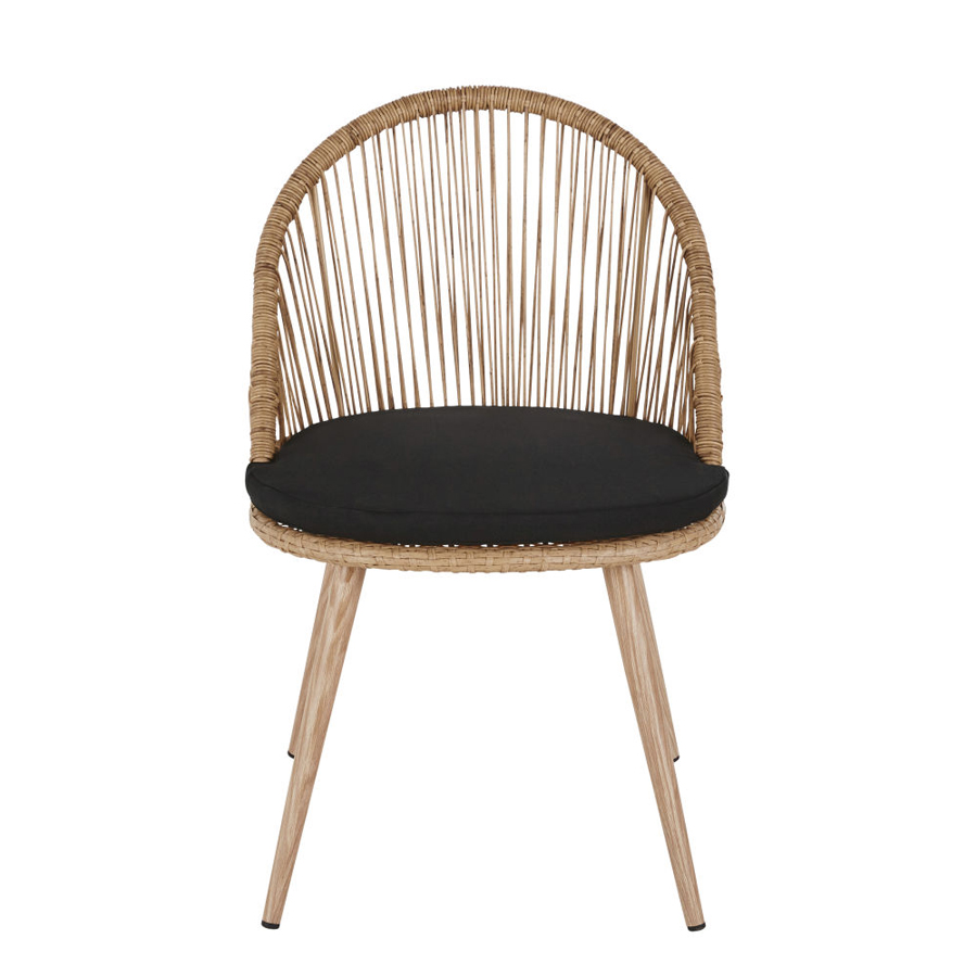 Chaise de jardin élégante en résine tressée naturelle à Dakar, Sénégal