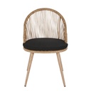 Chaise de jardin élégante en résine tressée naturelle à Dakar, Sénégal