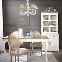 LÉONTINE - Vaisselier 2 portes crème