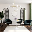 Table Circle blanche, design moderne pour salle à manger, Dakar, Sénégal