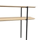 Console en bois de chêne Plexus, structure métal noir, design élégant, Dakar Sénégal