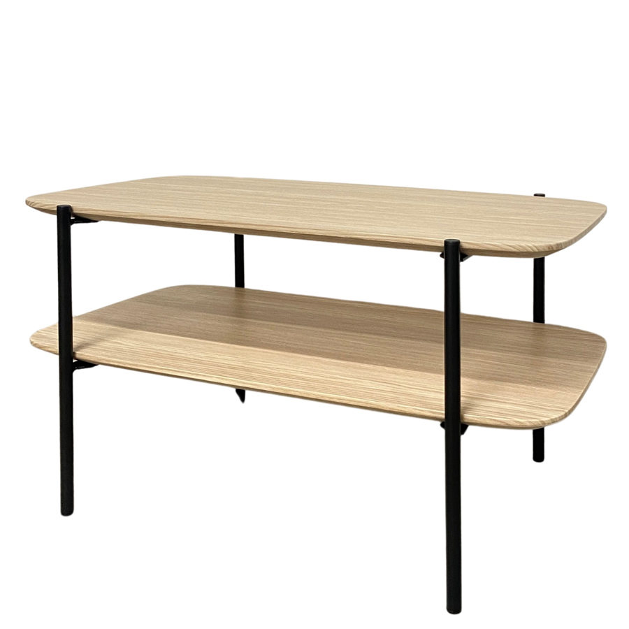 Table basse Plexus en bois de chêne verni et métal noir Dakar , Sénégal
