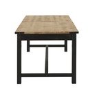 Table à manger Alfred en manguier et métal gris anthracite 8/12 personnes L200/280