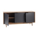 Buffet Lenox 3 portes, manguier massif et métal, design contemporain - Dakar, Sénégal