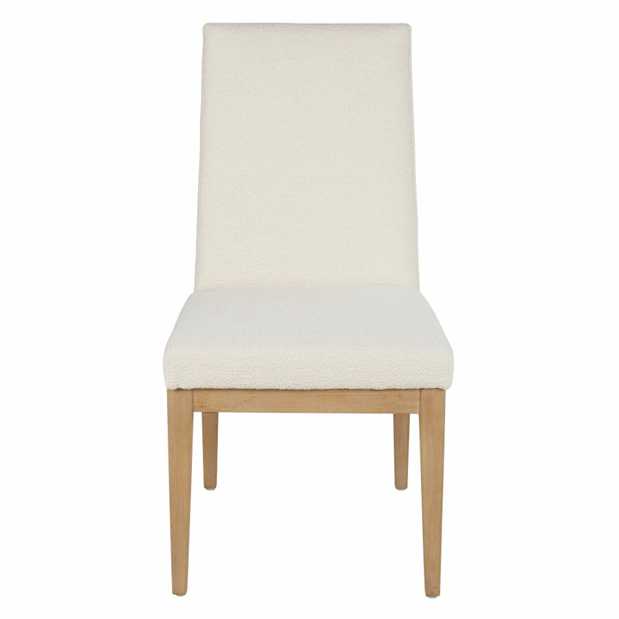 Chaise Throne blanc ivoire avec un revêtement élégant et des pieds en bois d'hévéa naturel pour une décoration raffinée - Dakar, Sénégal