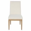 Chaise Throne blanc ivoire avec un revêtement élégant et des pieds en bois d'hévéa naturel pour une décoration raffinée - Dakar, Sénégal