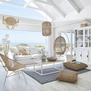 CEBU - Pied pour fauteuil suspendu en métal blanc