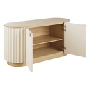Buffet 2 portes blanc mat CALDERA avec poignées en laiton, design vintage, Dakar Sénégal
