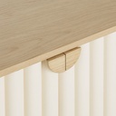 Buffet en bois blanc mat avec poignées en laiton, étagère amovible, Dakar Sénégal