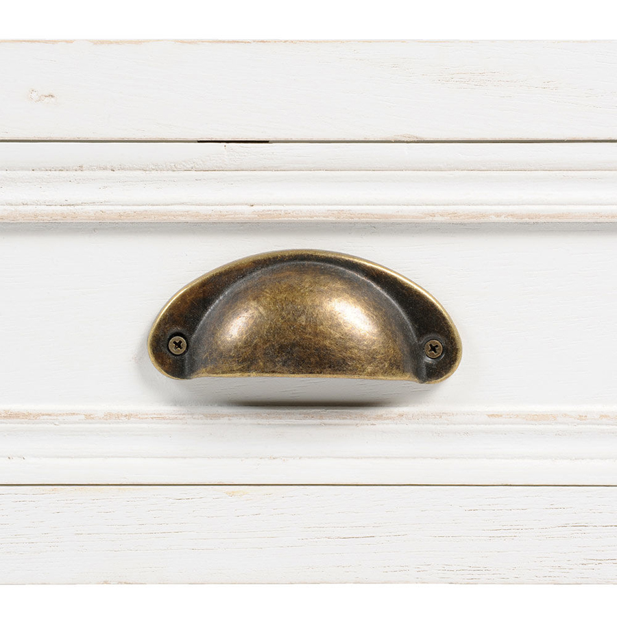 JOSÉPHINE - Table basse 2 tiroirs blanche