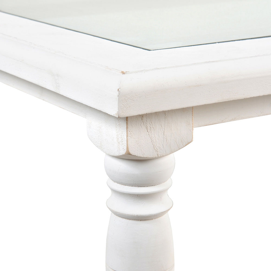 JOSÉPHINE - Table basse 2 tiroirs blanche