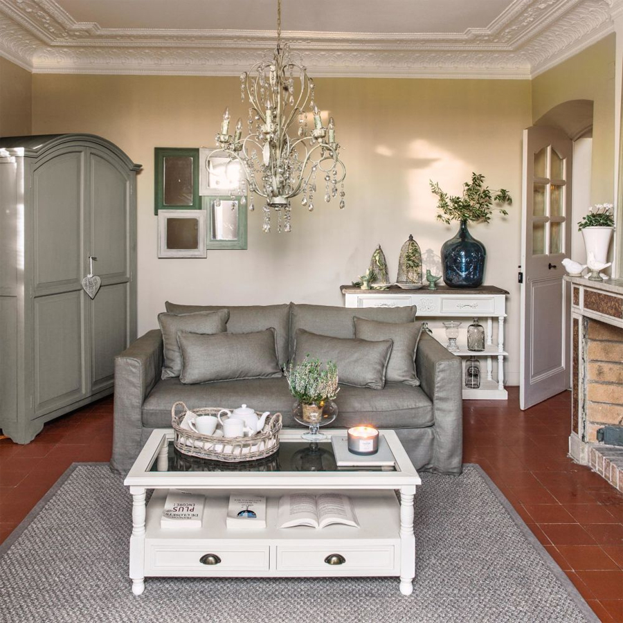 JOSÉPHINE - Table basse 2 tiroirs blanche