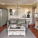 JOSÉPHINE - Table basse 2 tiroirs blanche