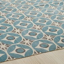 BLOCALIA - Tapis en coton bleu à motifs 140x200