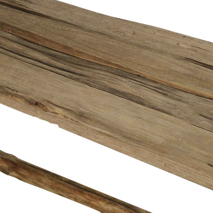 ARAMISSA - Banc en bois de chêne recyclé marron