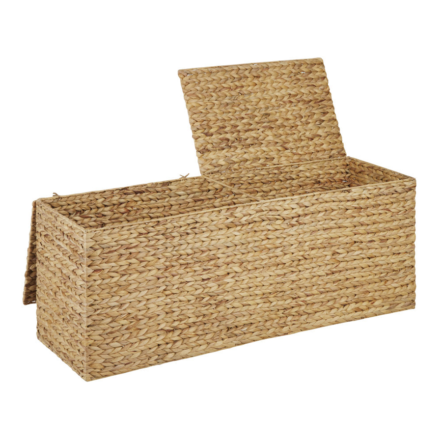 PAULU - Malle de rangement beige, jacinthe d'eau et structure rotin, Dakar Sénégal