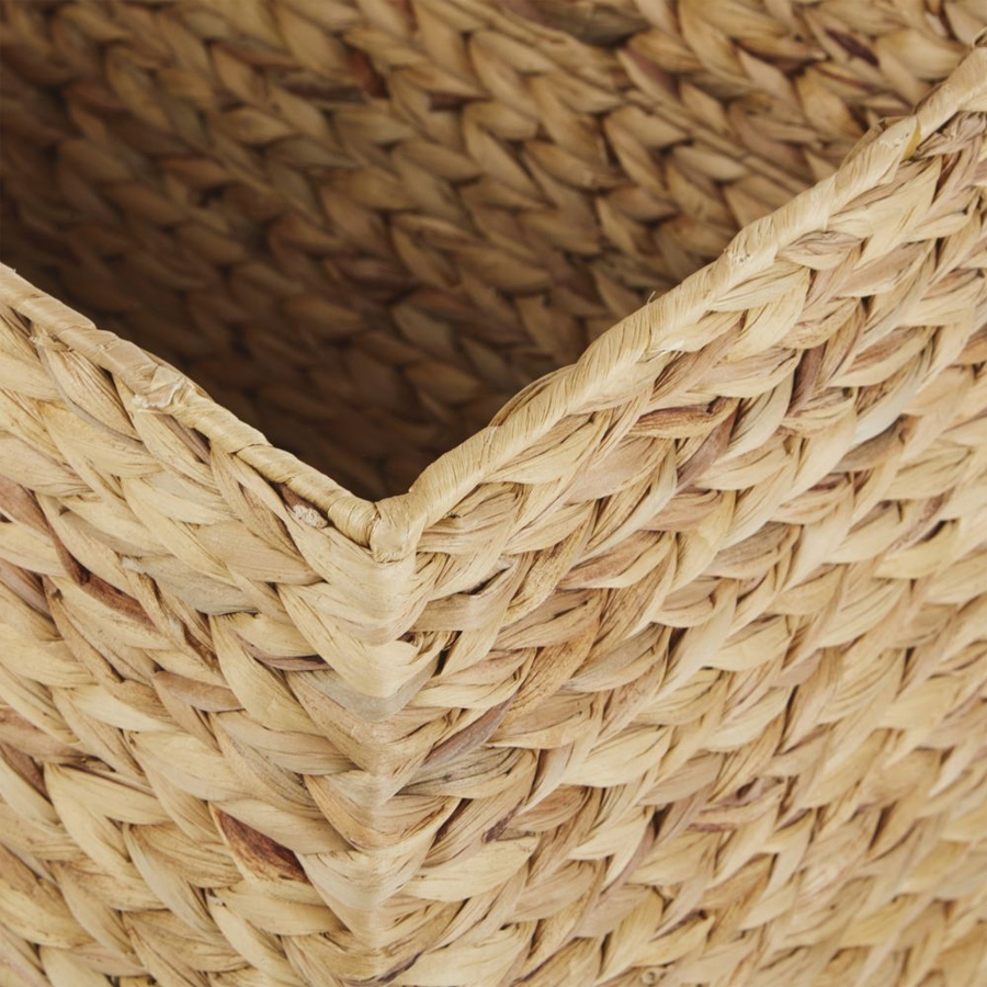 Malle PAULU, design en jacinthe d'eau beige avec couvercle pratique, Dakar Sénégal