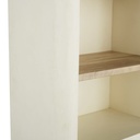 SARTENE - Colonne 2 portes 2 étagères blanc crème