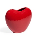 Vase coeur rouge