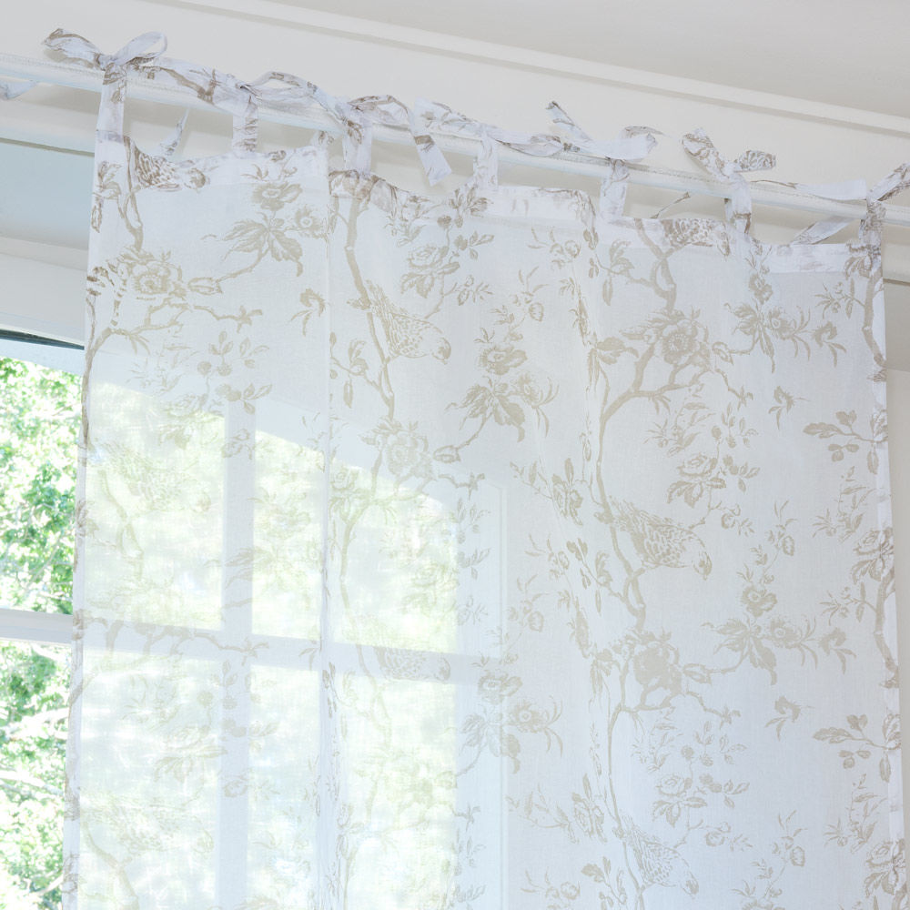 Rideau Roseraie en voile beige, disponible à Dakar, Sénégal