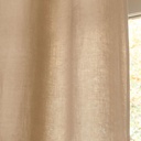 Rideau à œillets en lin lavé beige à l'unité