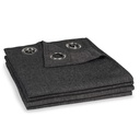 Rideau à œillets en polyester recyclé gris carbone à l'unité