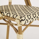 Chaise de jardin professionnelle en résine tressée beige et noire-Dakar Sénègal