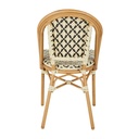 Chaise de jardin professionnelle en résine tressée beige et noire