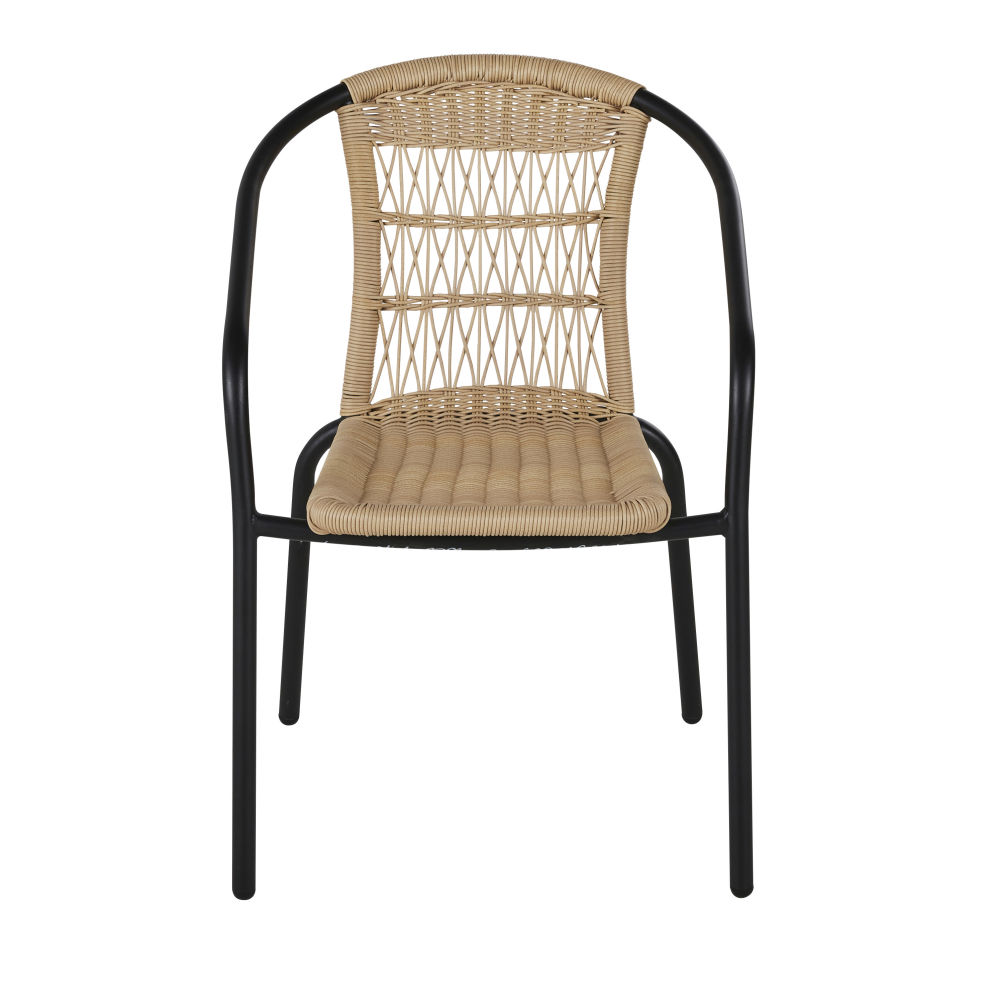 Mobilier extérieur Bamba Business, chaise robuste en résine tressée, vue à Dakar, Sénégal