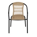 Mobilier extérieur Bamba Business, chaise robuste en résine tressée, vue à Dakar, Sénégal