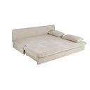 Canapé convertible Clio 2/3 places en tissu recyclé beige, Dakar Sénégal