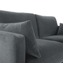 Canapé-lit Convertible Julian en velours gris Anthracite avec Matelas 14 cm pour Intérieur Contemporain.Dakar, Sénégal