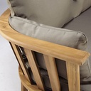 Nouméa - Mobilier extérieur , banquette 2/3 places en bois d'acacia et coussins taupe élégants, à Dakar, Sénégal