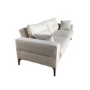 Canapé clic-clac Amelia 3 places en tissu beige clair