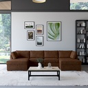 Canapé-lit Times Square 7 places en suédine marron avec rangement, Dakar Sénégal