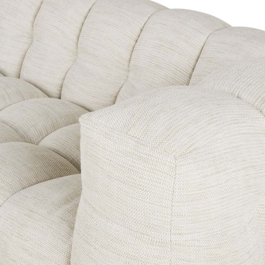 Canapé d'angle LILO en tissu beige sable, 4/5 places confortables, Dakar Sénégal