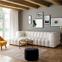 Canapé d'angle gauche LILO, design cosy coloris sable, Dakar Sénégal