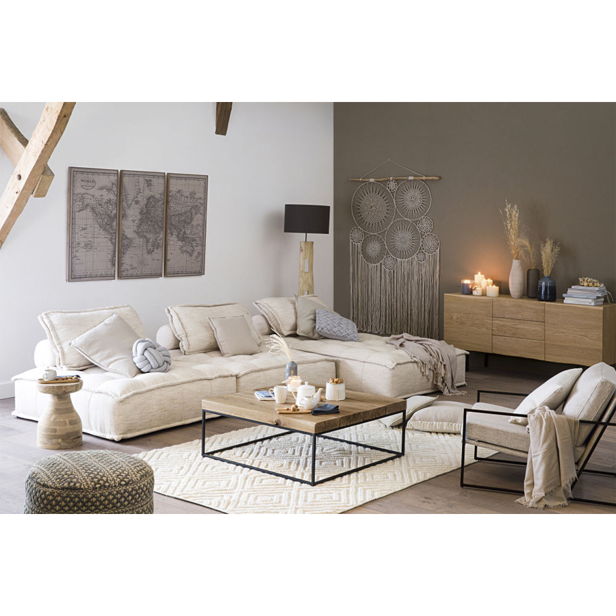 ELEMENTARY - Méridienne pour canapé modulable beige sable