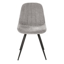 Chaise Keira en velours gris clair et acier noir,Dakar-Sénègal