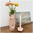 FLAMBEAUX - 2 bougies LED cire naturelle ivoire D2,4 H25cm (à piles)